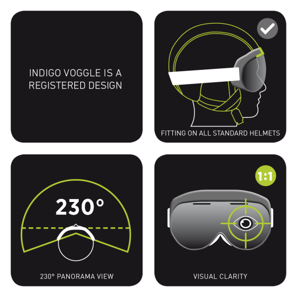 VOGGLE SLIM MIRROR ICEBLUE LEN